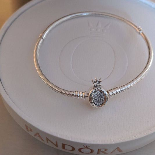 Pulsera Pandora Silver Moment Smooth Chain Crown