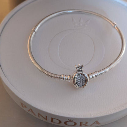 Pulsera Pandora Silver Moment Smooth Chain Crown